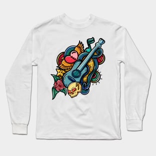 Doodle music illustration Long Sleeve T-Shirt